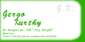 gergo kurthy business card